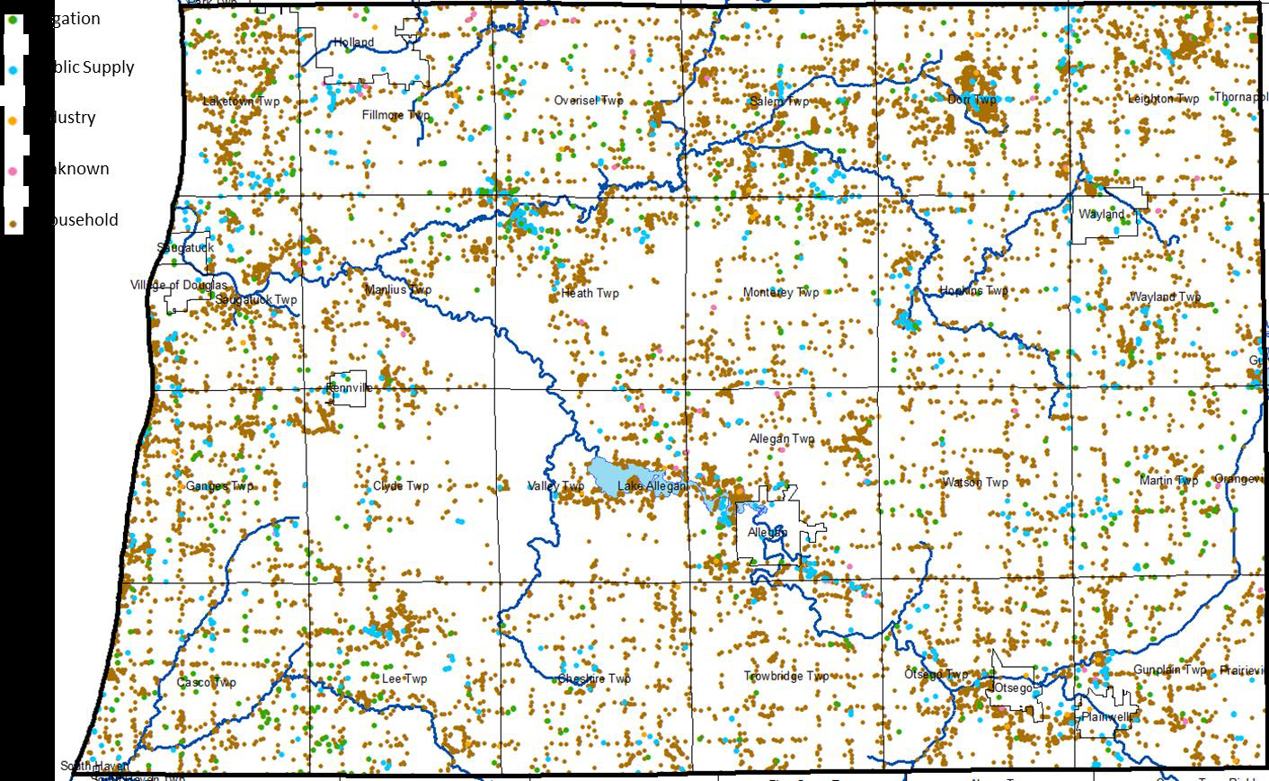 Allegan County Groundwater Study Map